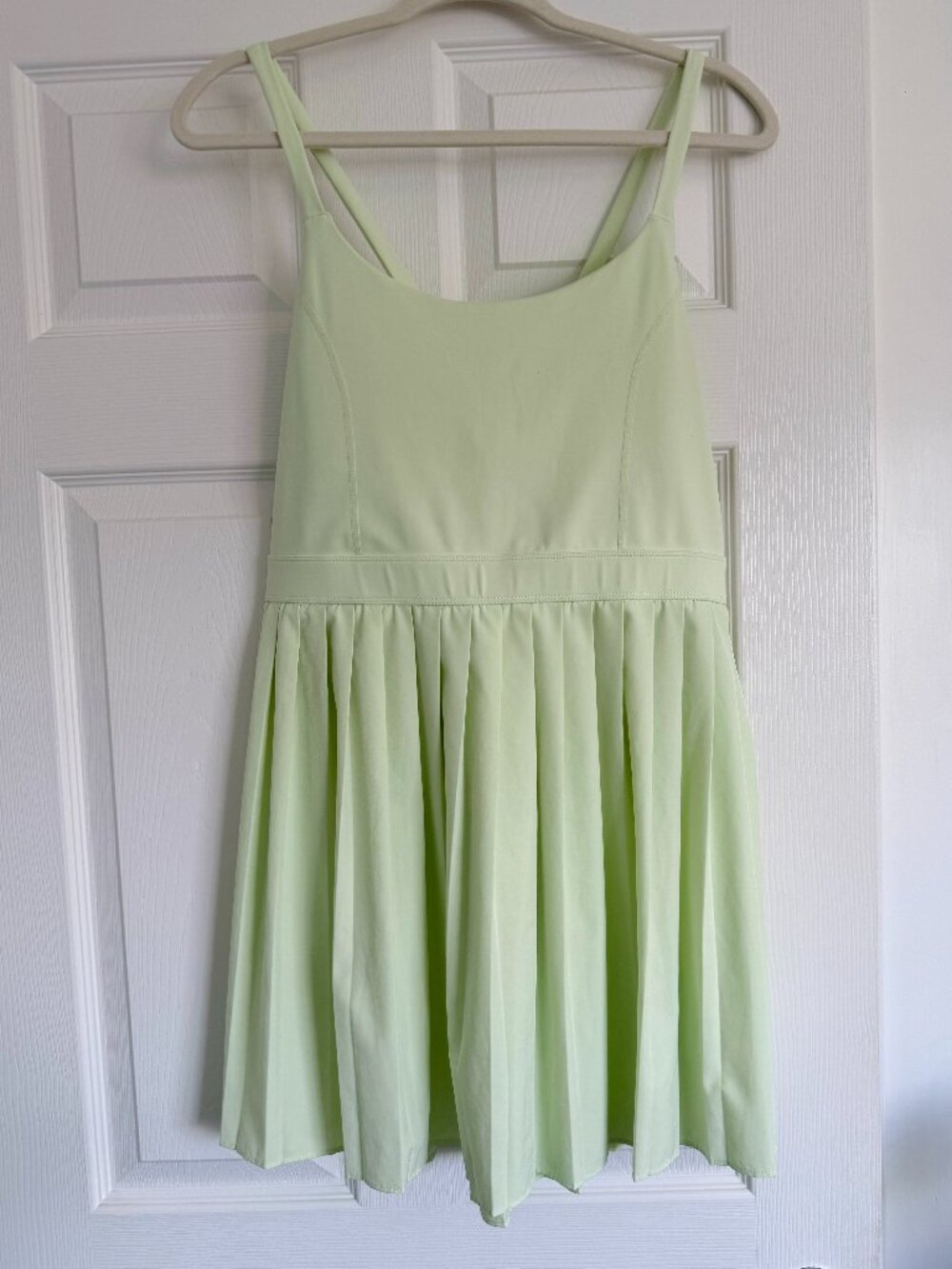 Z by Zella Pale Lime Green Pleated Crossback Tennis Exercise Dress Size L